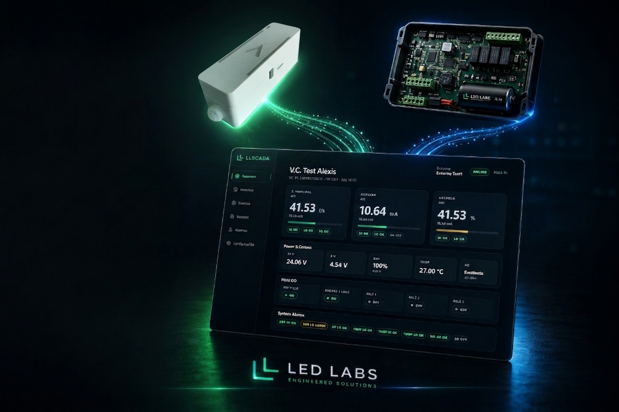 Ecosistema LED Labs: Alarmator, LL-VC y LLSCADA conectados