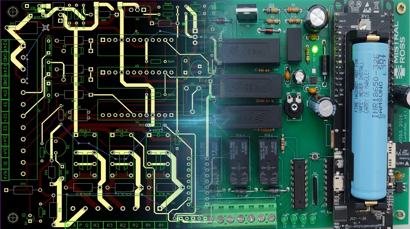 Transición del diseño PCB del LL-VC al controlador físico terminado